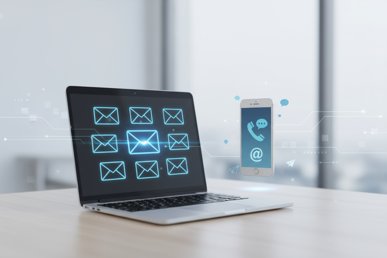 crea un'immagine di Contatti: telefono, mail, pc